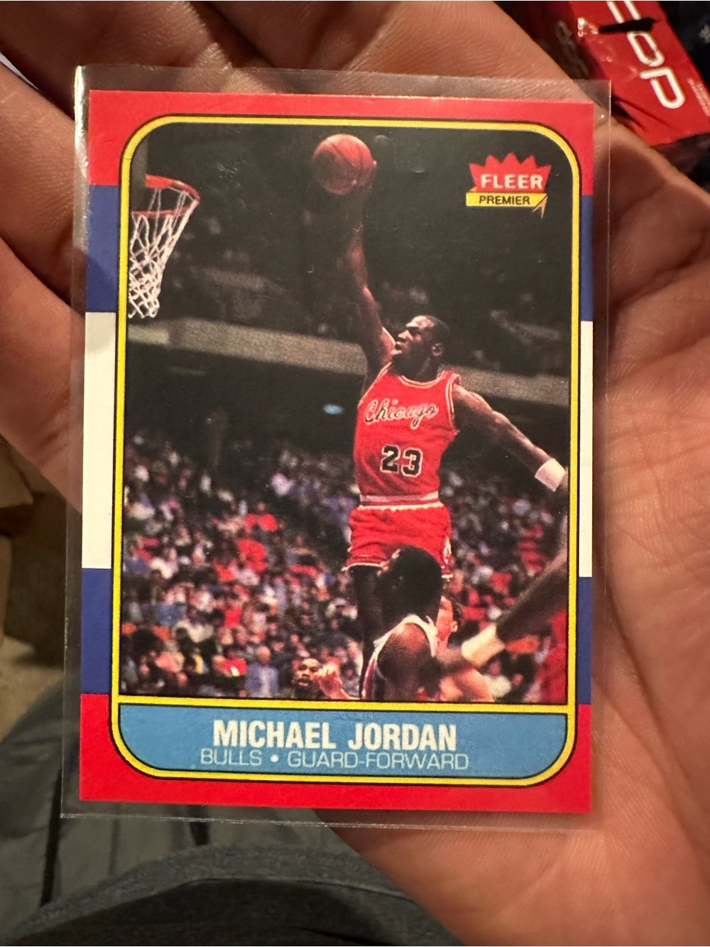 Michael Jordan Fleer Premier Basketball Card - Red/Blue (REP) I REPEAT (REP CARD